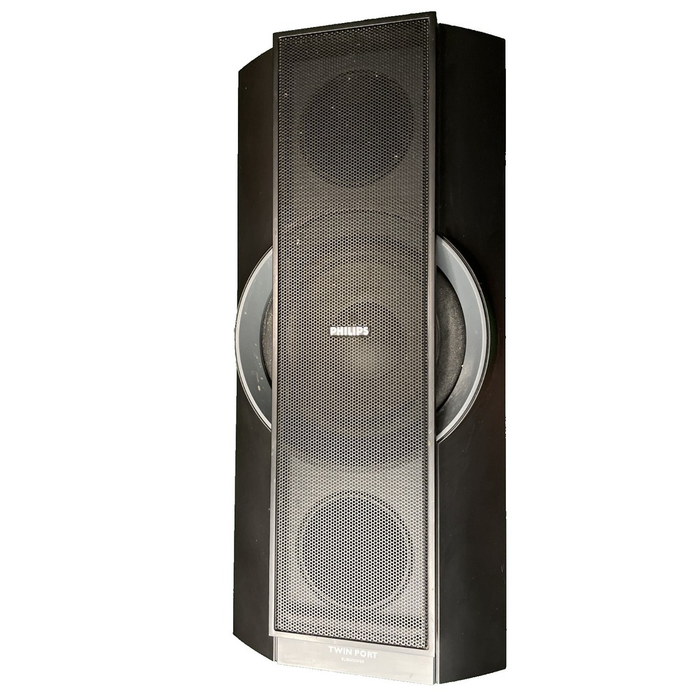 PHILIPS  Subwoofer SW3950/17S Passive Dual Twin Bass Ports Black Sub